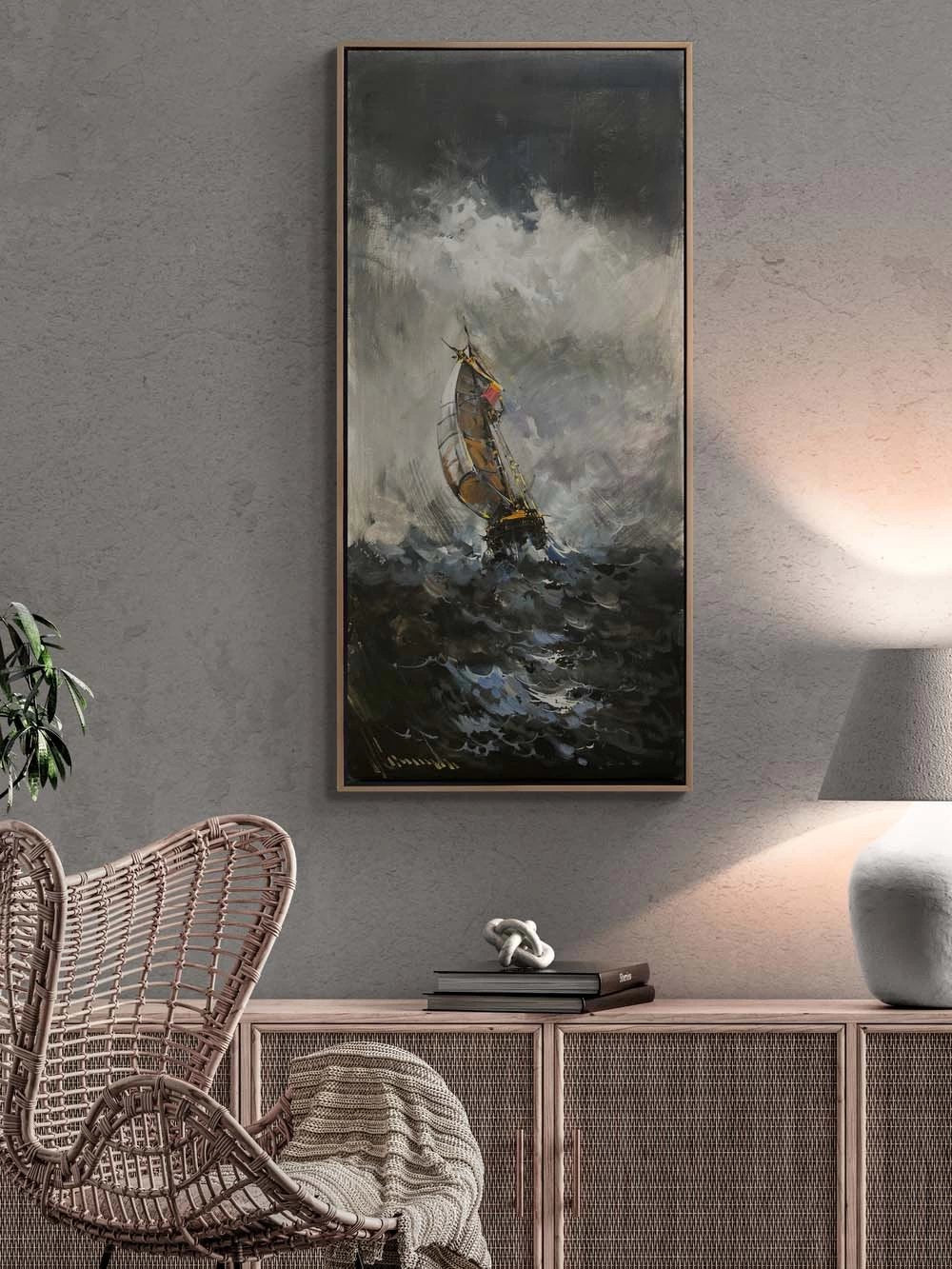 Karanlık Ufuklar Yağlı Boya Tablosu