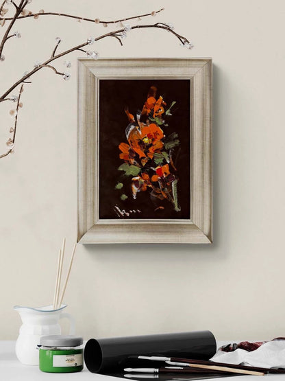 Karanlıkta Açan Ateş Yağlı Boya Tablosu