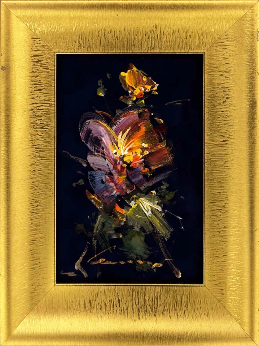 Karanlıkta Açan Zambak Yağlı Boya Tablosu