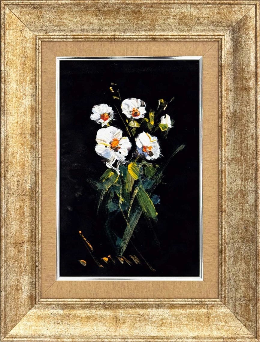 Karanlıkta Beyaz Yağlı Boya Tablosu