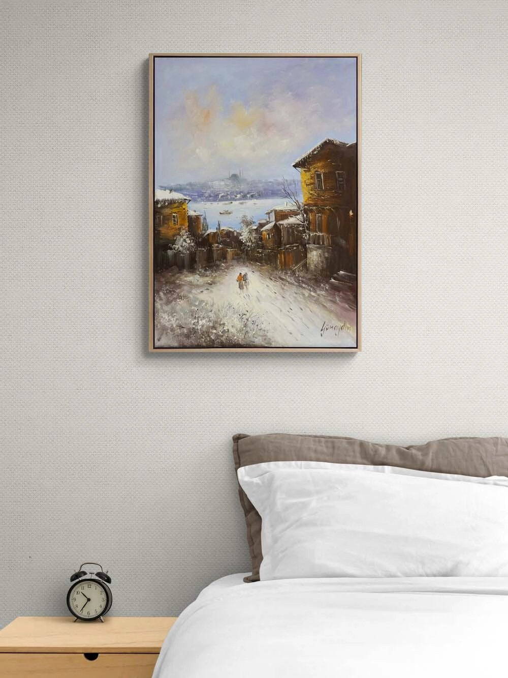 Karda Yürüyenler Yağlı Boya Tablosu