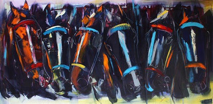 Atların Kardeşliği Yağlı Boya Tablosu Simurg Sanatevi