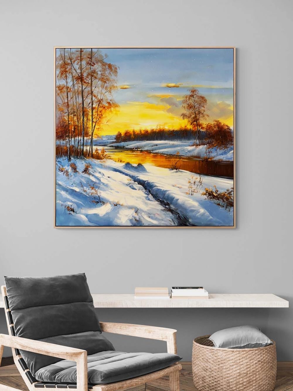 Karın İçinden Geçen Zaman Yağlı Boya Tablosu