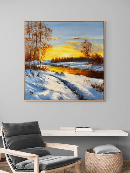 Karın İçinden Geçen Zaman Yağlı Boya Tablosu