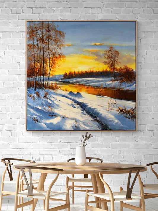 Karın İçinden Geçen Zaman Yağlı Boya Tablosu