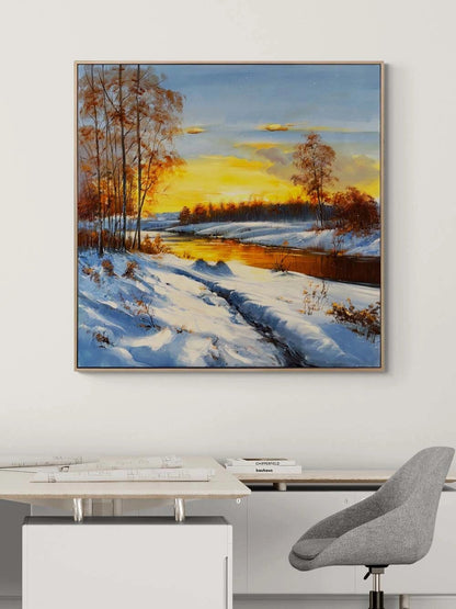 Karın İçinden Geçen Zaman Yağlı Boya Tablosu