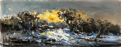 Karlarla Kaplı Tepeler Yağlı Boya Tablosu