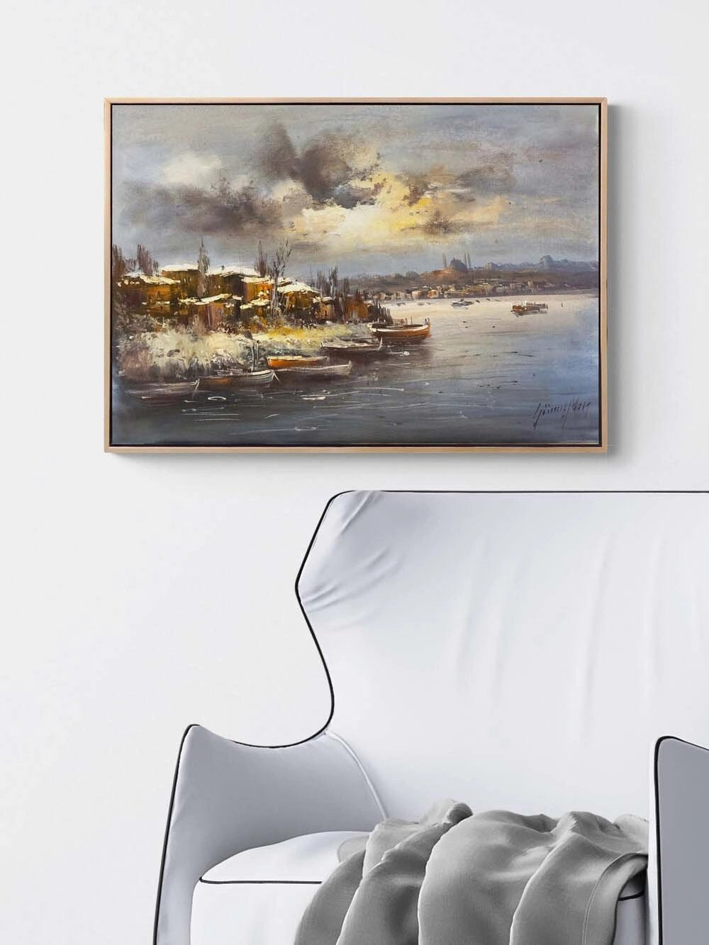 Karlı İstanbul Yağlı Boya Tablosu