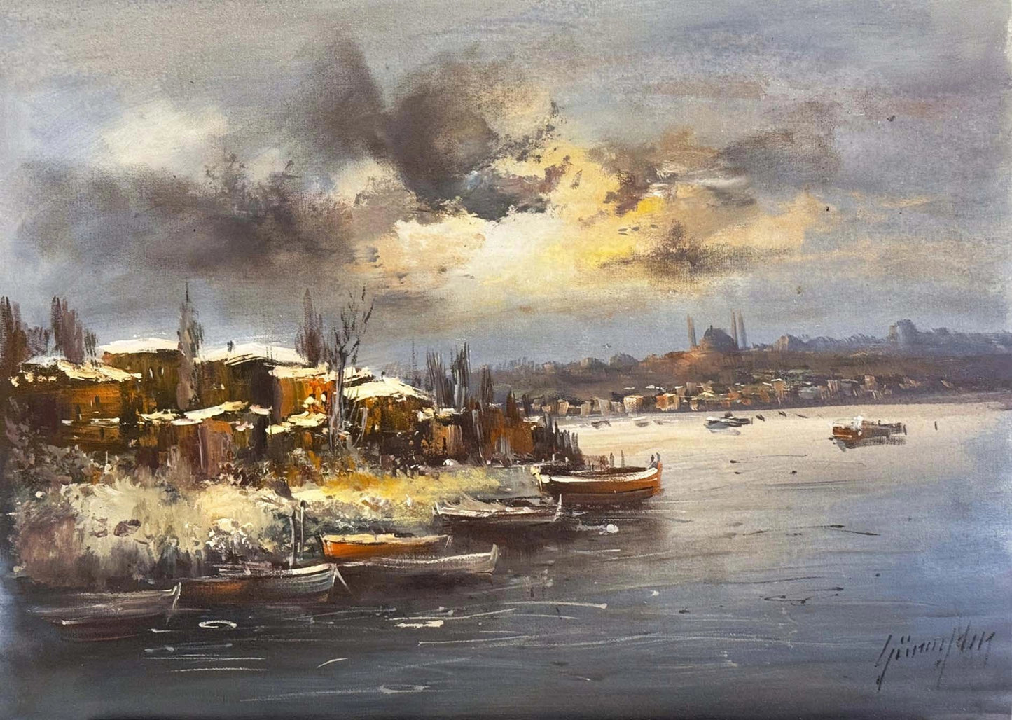 Karlı İstanbul Yağlı Boya Tablosu