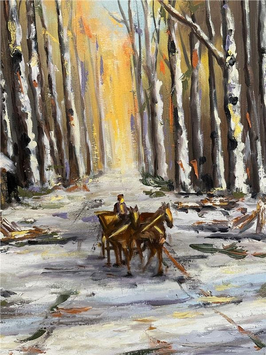 Karlı Orman Yağlı Boya Tablosu