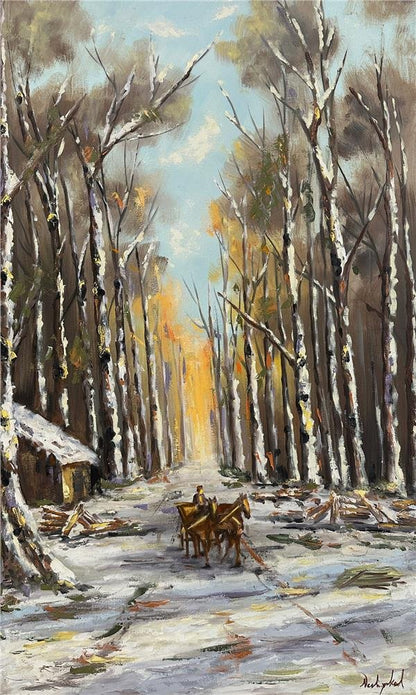 Karlı Orman Yağlı Boya Tablosu