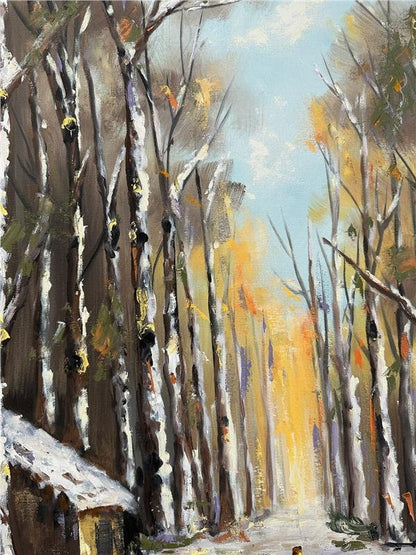 Karlı Orman Yağlı Boya Tablosu