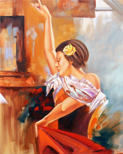 Dansın Zarafeti Yağlı Boya Tablosu