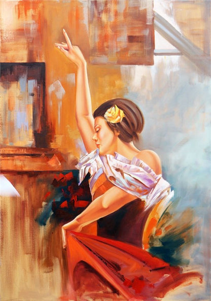 Dansın Zarafeti Yağlı Boya Tablosu