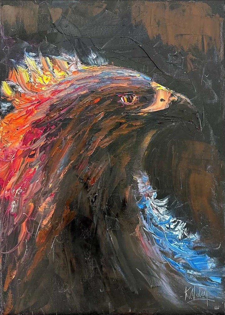 Kartalın Duruşu Yağlı Boya Tablosu