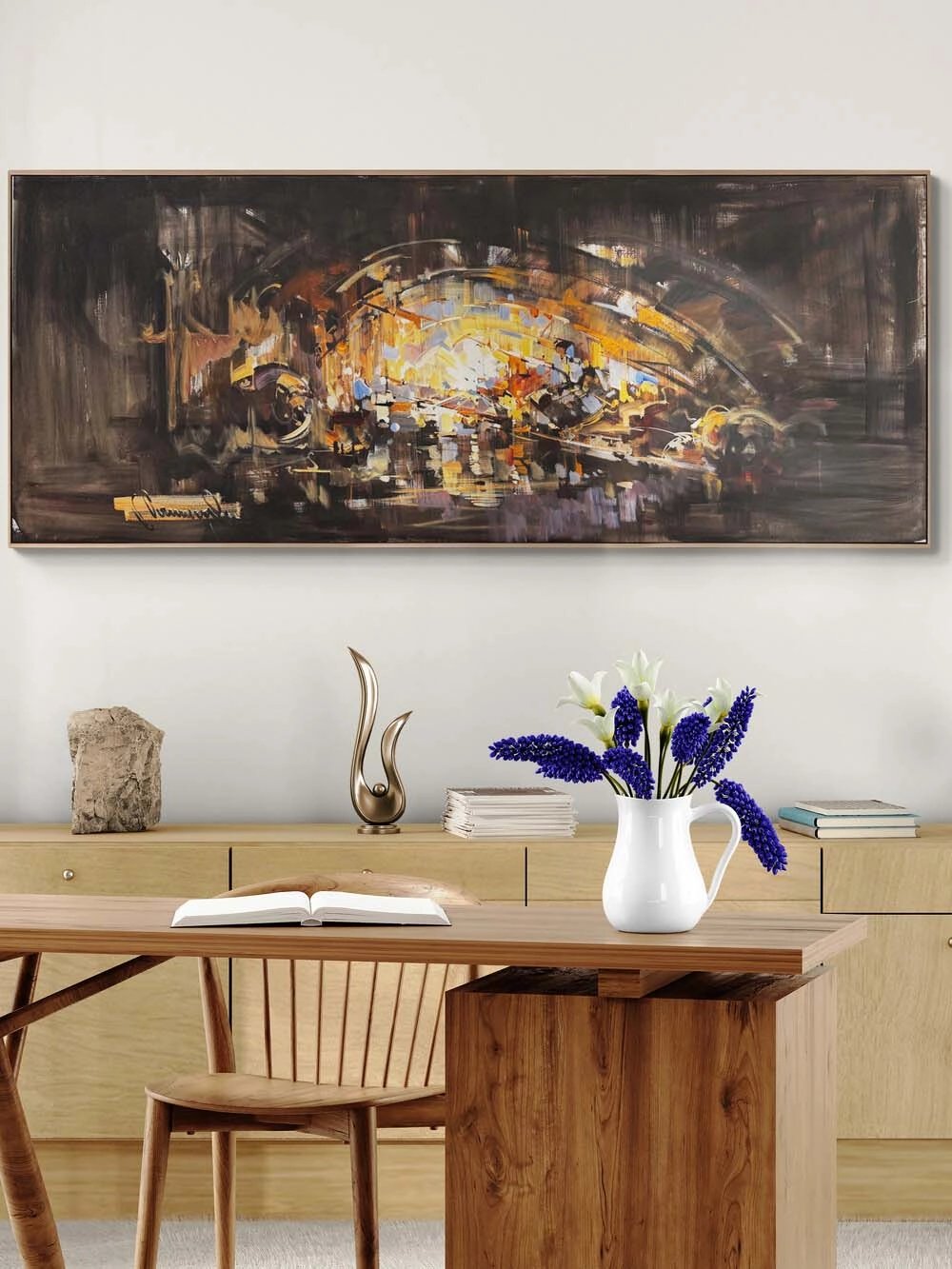 Katmanlı Sessizlik Yağlı Boya Tablosu