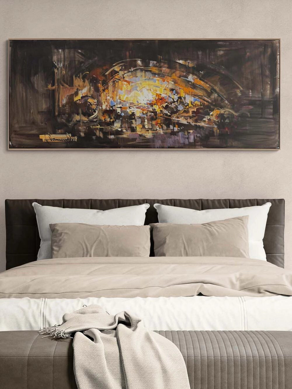 Katmanlı Sessizlik Yağlı Boya Tablosu