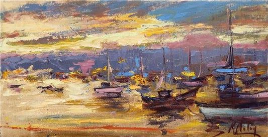 Kayıkla Sonsuzluğa Yağlı Boya Tablosu