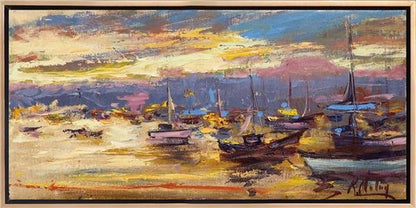 Kayıkla Sonsuzluğa Yağlı Boya Tablosu