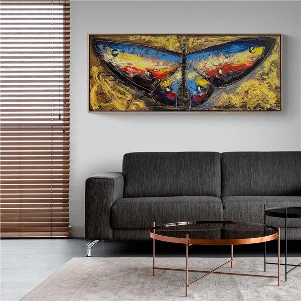 Kelebeğin Zarif Esintisi Yağlı Boya Tablosu