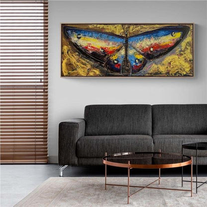 Kelebeğin Zarif Esintisi Yağlı Boya Tablosu