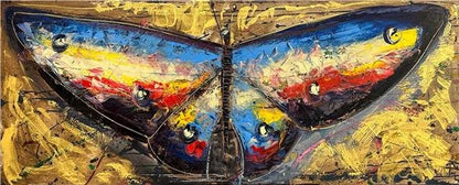 Kelebeğin Zarif Esintisi Yağlı Boya Tablosu