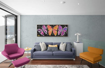 Gece Kelebekleri Yağlı Boya Tablosu