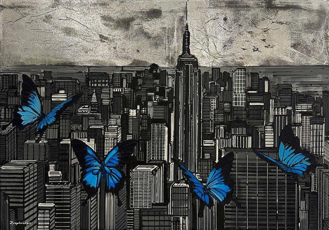 Kelebeklerin Dansı Yağlı Boya Tablosu