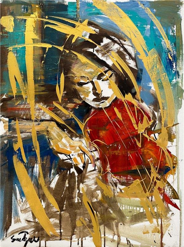 Keman Çalan Yağlı Boya Tablosu