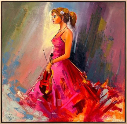 Melodinin Portresi Yağlı Boya Tablosu