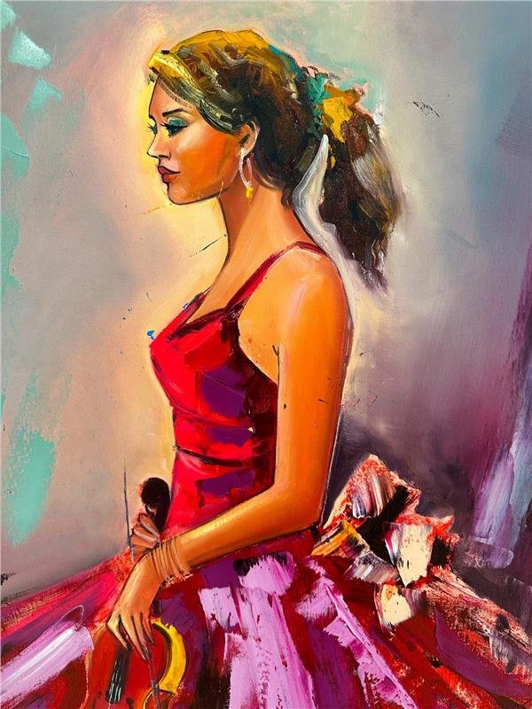 Kemanın İncisi Yağlı Boya Tablosu