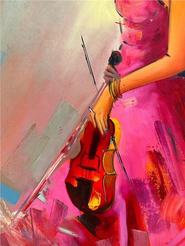 Melodinin Portresi Yağlı Boya Tablosu