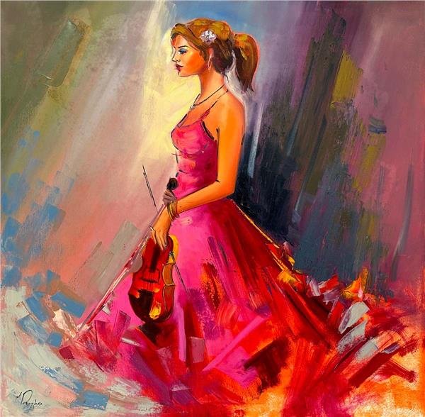 Melodinin Portresi Yağlı Boya Tablosu