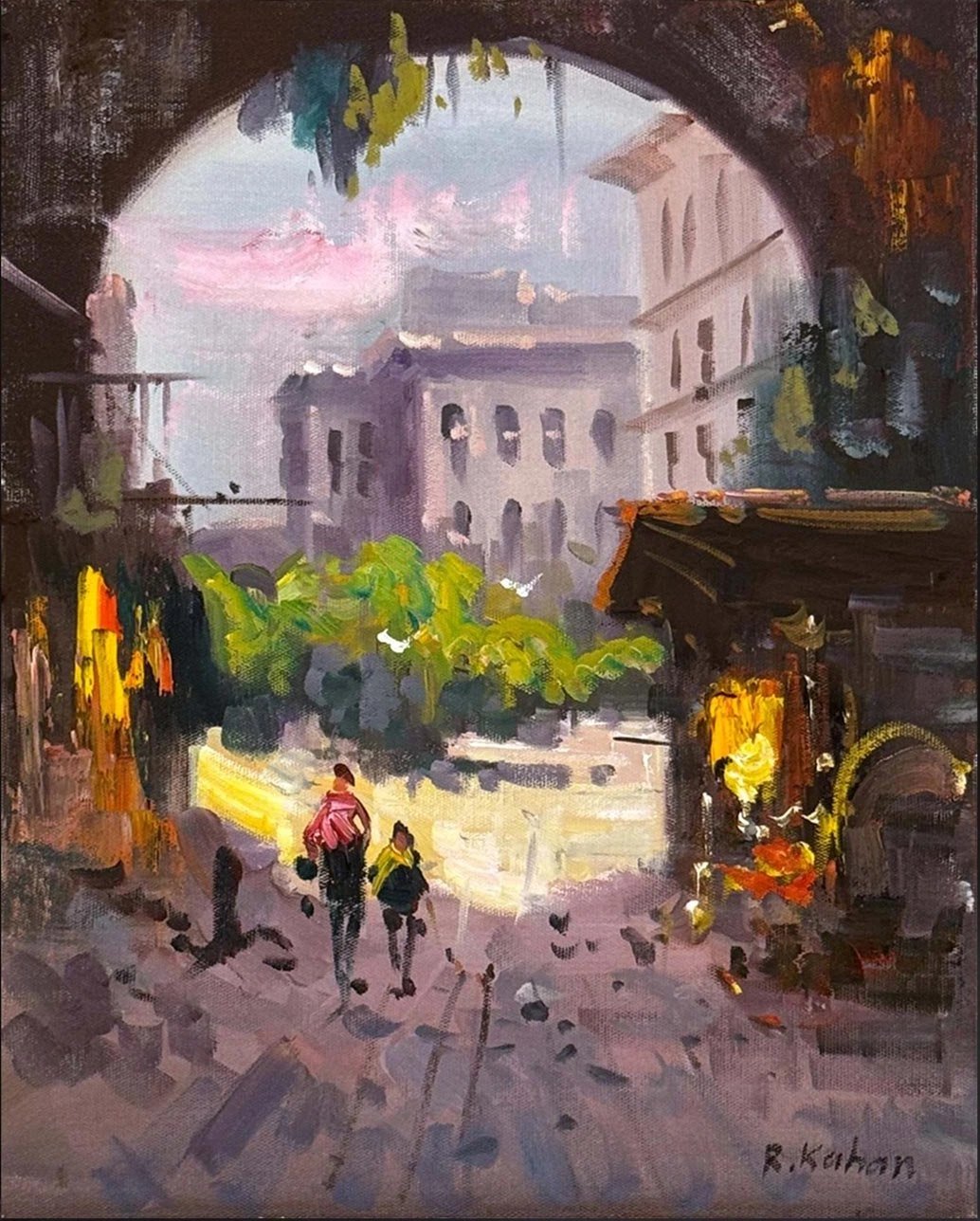 Kentde Sessizlik Yağlı Boya Tablosu