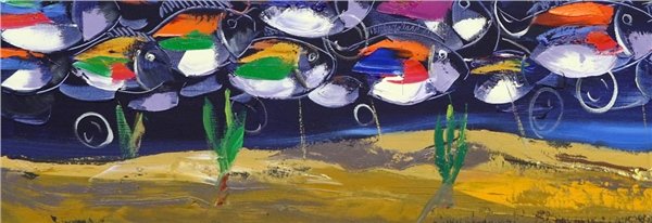 Kılavuz Balığının İçinde Yağlı Boya Tablosu