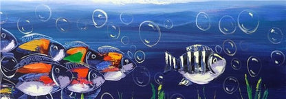 Kılavuz Balığının İçinde Yağlı Boya Tablosu