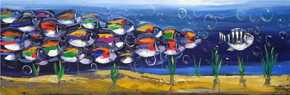 Kılavuz Balığının İçinde Yağlı Boya Tablosu