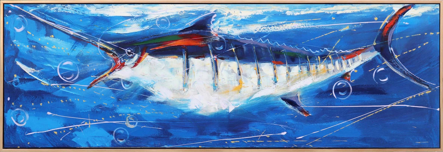 Kılıç Balığı Rüyası Yağlı Boya Tablosu