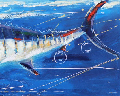 Kılıç Balığı Rüyası Yağlı Boya Tablosu
