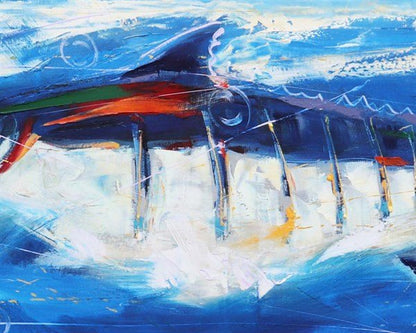 Kılıç Balığı Rüyası Yağlı Boya Tablosu