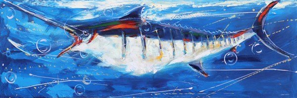 Kılıç Balığı Rüyası Yağlı Boya Tablosu