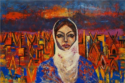 Kilim Desenleri Yağlı Boya Tablosu