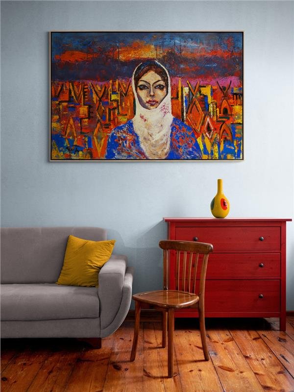 Kilim Desenleri Yağlı Boya Tablosu