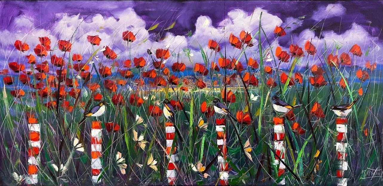 Kır Çiçeklerinin Coşkusu Yağlı Boya Tablosu