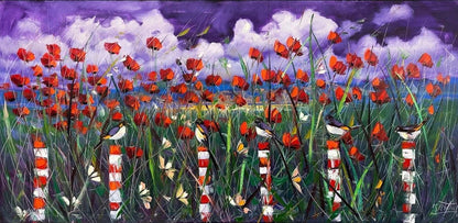 Kır Çiçeklerinin Coşkusu Yağlı Boya Tablosu