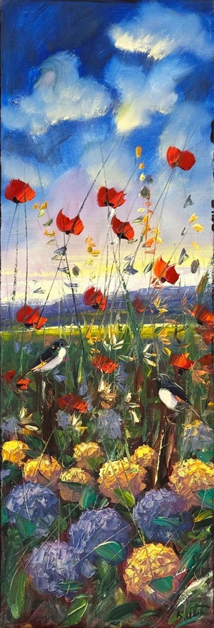 Kır Çiçeklerinin Fısıltısı Yağlı Boya Tablosu