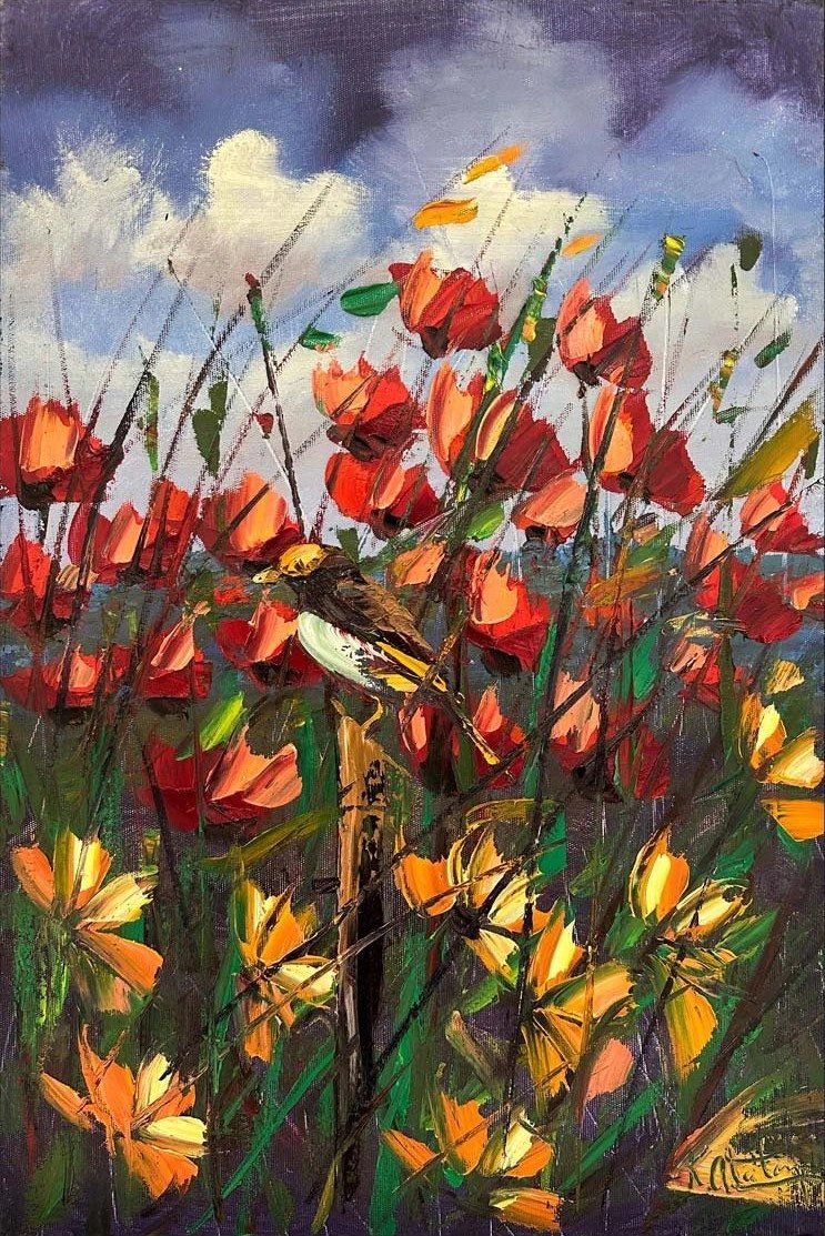 Kır Çiçeklerinin Şarkısı Yağlı Boya Tablosu