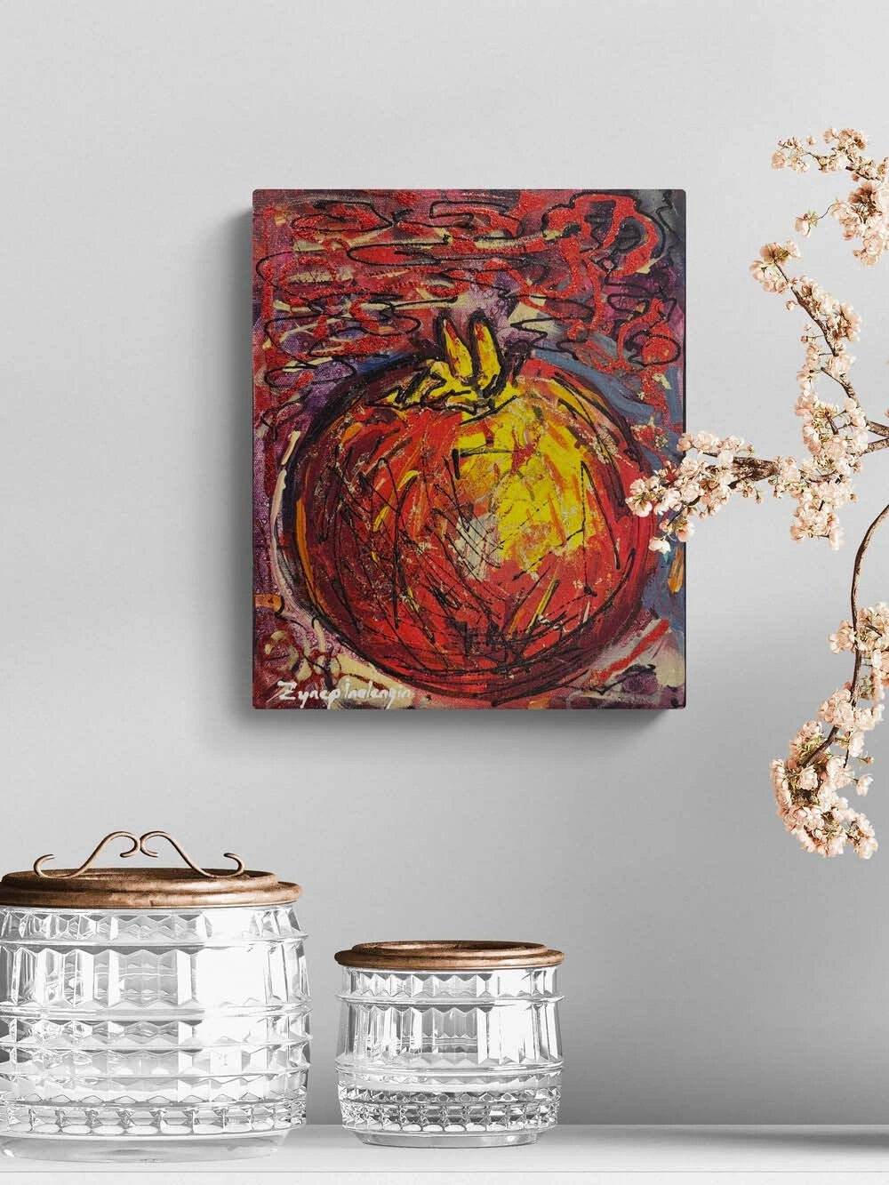 Kırmızı Bir Sır Yağlı Boya Tablosu