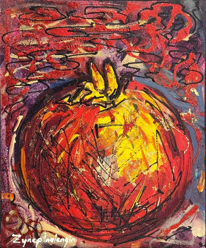 Kırmızı Bir Sır Yağlı Boya Tablosu