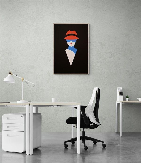 Kırmızı Şapkalı Kız Yağlı Boya Tablosu